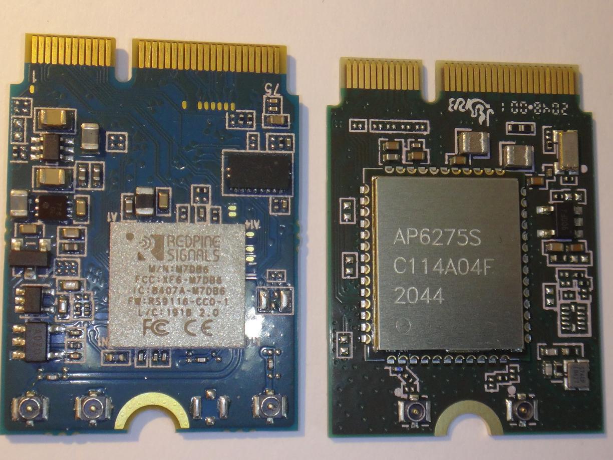Redpine and SparkLAN module side by side
