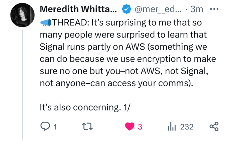 Three likes on Twatter